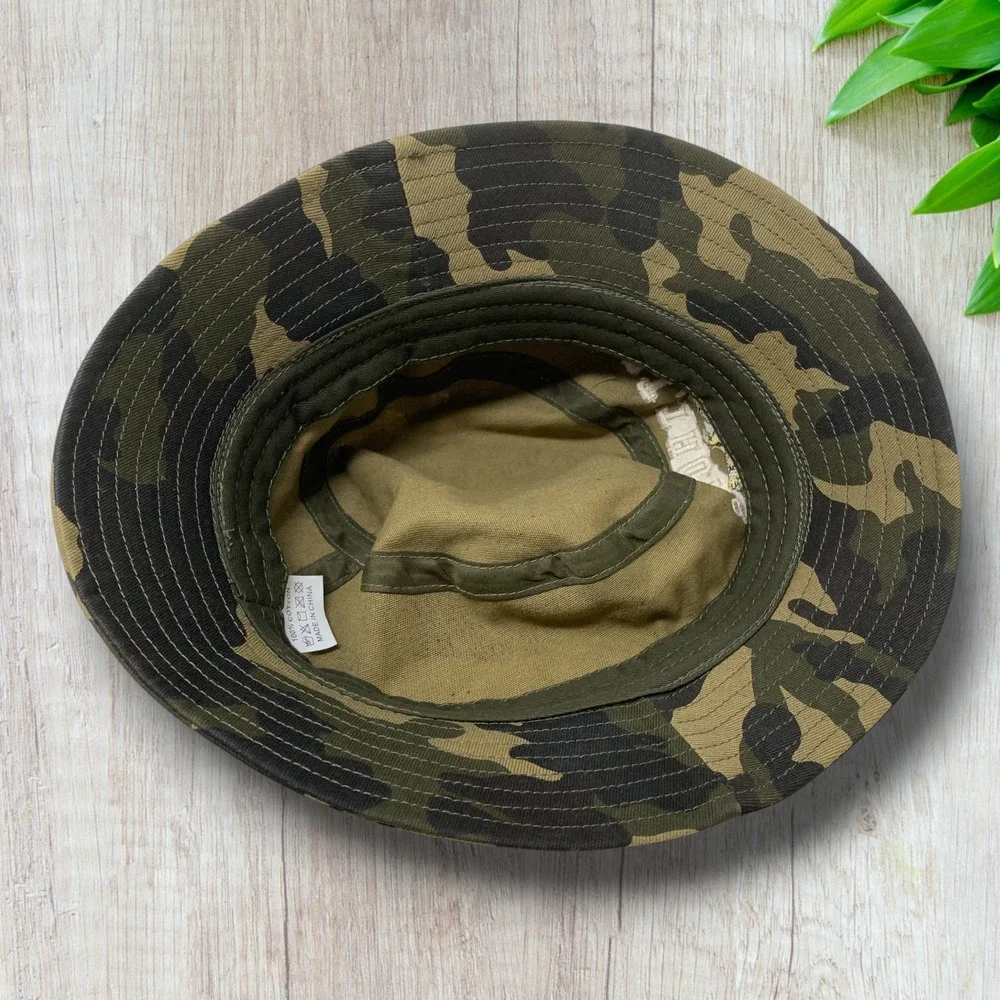 St. Thomas US Virgin Islands Camo Camouflage Canvas Bucket Hat Cap Beach Party